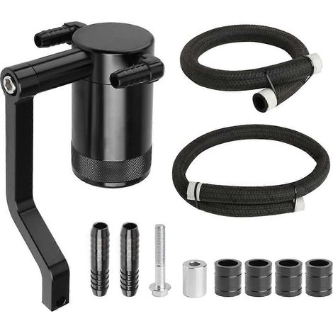 Réservoir de récupération d'huile 5.7 HEMI avec support en Z, boîtier de récupération en aluminium usiné noir (1/5)