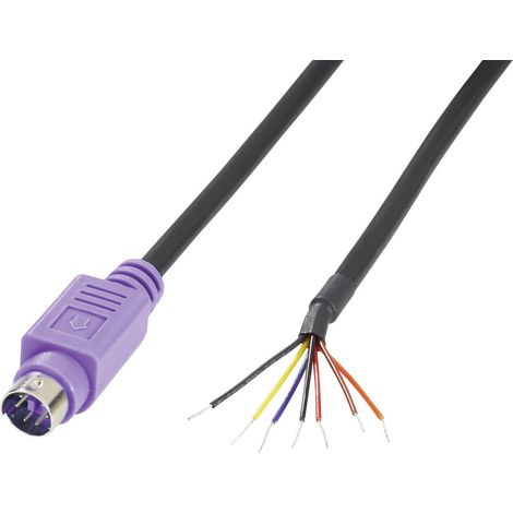 BKL Electronic 0204097 Miniatur-DIN-Rundsteckverbinder Stecker, gerade Polzahl: 6 Violett 1 St.