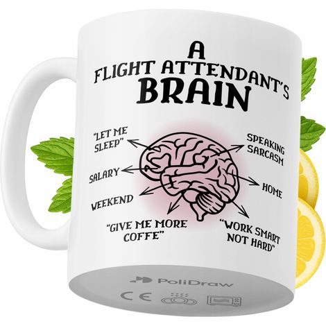 Lustiger Kaffee- oder Teebecher mit witzigem Textdesign für Flugbegleiterinnen und Flugbegleiter. Ideal für Geburtstage, Namenstage, Feiertage und besondere Anlässe. Hochwertiger Becher für Zuhause, B