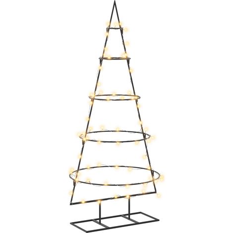 Metall-Weihnachtsbaum mit Ständer KUOPIO 125 cm Warmes Weiß vidaXL