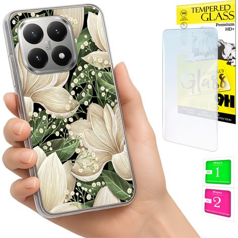 Schutzhülle für Xiaomi 15T mit Foto-Rückseitengrafik (Blumen) + 9H-Glas (1/5)