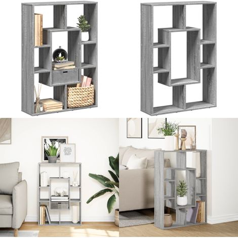 vidaXL Bücherregal Grau Sonoma 63x20x90 cm Holzwerkstoff (1/5)