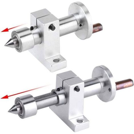 Centre De Rotation - Pour Tour À Bois - Roulement À Billes - Rétractable 30 Mm - Hauteur Pointe 27 Mm - 1 Pièce (1/4)