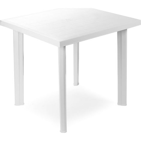 MAURY'S TAVOLO FIOCCO DA ESTERNO 80 X 75 X 72 CM BIANCO