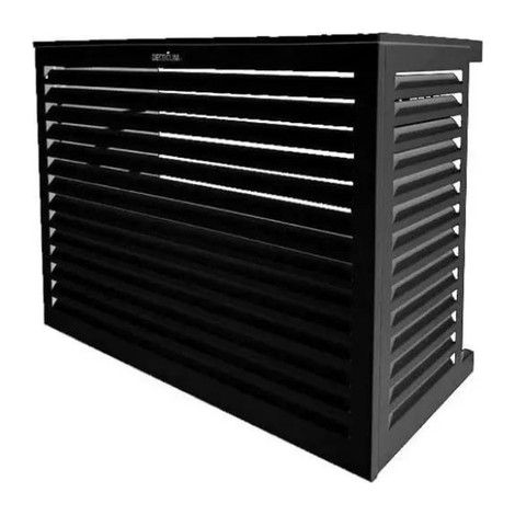 DECOCLIM - Cache unité extérieure en aluminium noir foncé taille M - 23AM9005
