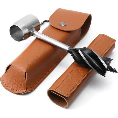Perceuse à main pour le travail du bois, tariere manuelle pour camping, Bushcraft et randonnée en plein air (1/5)