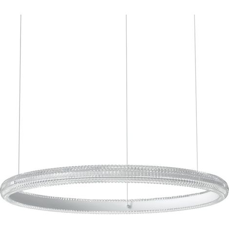 Ideal Lux Sospensione moderna Miracle 1 luce LED integrato bianco alluminio