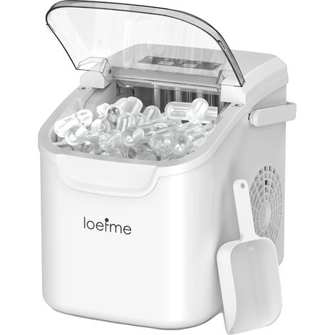 Eismaschine, 12 kg tägliche Produktion, Würfel in doppelter Größe, Weiß (1/2)