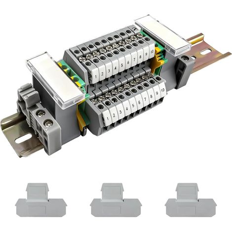 Kit de Blocs de Connexion pour Rail DIN UK/ MBKK2.5 Borniers pour rail DIN, Barrette de Connexion, Bornier à Travers le Kit de Bornes (1/5)