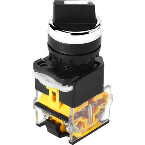 LA38-20X3 Rotary Selector 3 Positions (2NO + 1NC) Round ON/OFF for Relay Contactor (1/5)