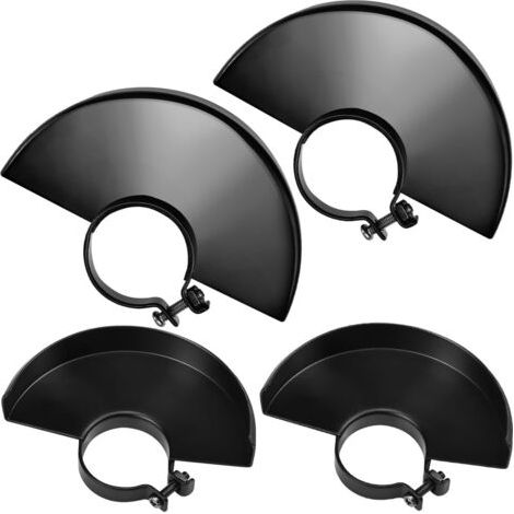 Lot de 4 protections de base noires pour meuleuse d'angle, protection de meuleuse en métal, remplacement pour meuleuse d'angle 125/115, accessoires pour outils électriques - Diamètre intérieur 42 mm, (1/5)