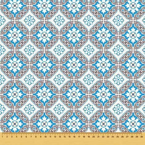 Tela decorativa para exteriores Oxford - estampado geométrico azul I DR046 (1/5)