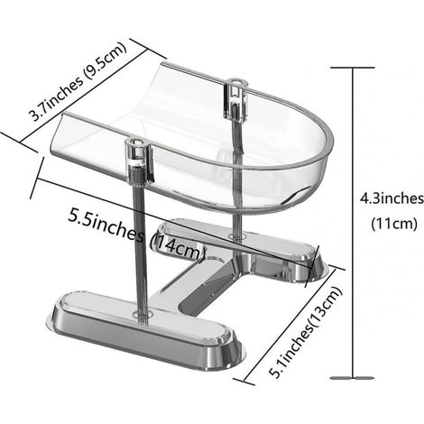 Récipient de plateau de porte-savon, support économiseur de savon de barre de cascade pour la salle de bains, douche, évier de cuisine, comptoir de barre (1/3)