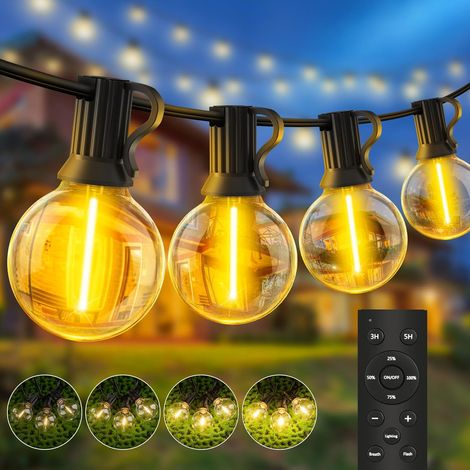 Guirlande Lumineuse Guinguette Exterieur Led : 20M/65.5FT Guirlandes Lumineuses Exterieure 25+2 G40 Ampoule Jardin Terrasse Lampe IP44 Imperméable Extérieur lumineuses Extérieure Electrique Lumiere (1/5)