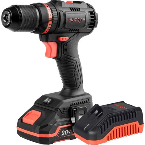 Taladro Percutor a Batería Dnipro-M 20V 45Nm, Motor sin Escobillas, 2 Velocidades, 3 Modos, 1 Batería 2Ah + Cargador (1/5)