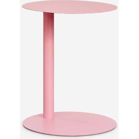 SKLUM Runder Beistelltisch Ø40 cm aus Edelstahl Yannik Rosa Magnolie