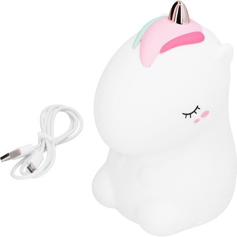LED en silicone à motif animal rechargeable par USB lampe