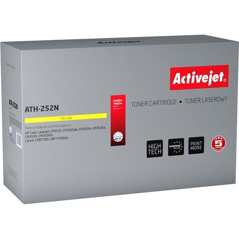 Activejet ATH-252N toner (replacement for HP 504A CE252A. Canon CRG-723Y Supreme 7000 pages yellow)