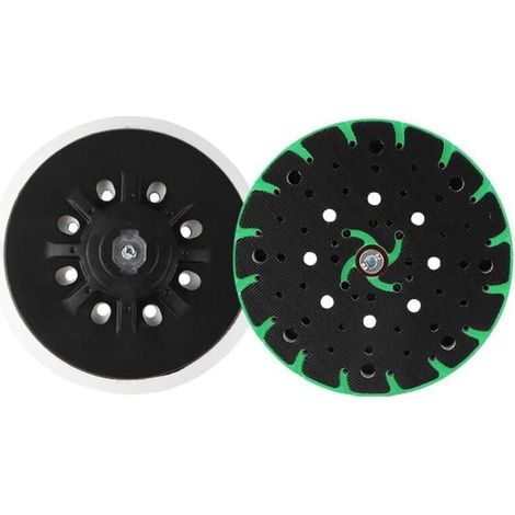 Create idea Patin de Ponçage 150mm pour Ponçage Sans Poussière M8 Filetage de Connexion Crochet Boucle Patin de Support Compatible avec Bosch Ponceuse Orbitale Compatible avec Festool ETS 150 (1/4)