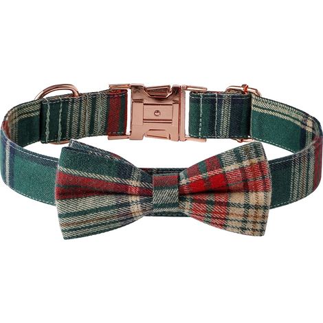 Collier Pour Chien - Motif Marin Nœud Papillon En Maille Colorée - Réglable - 1 Pièce (1/5)
