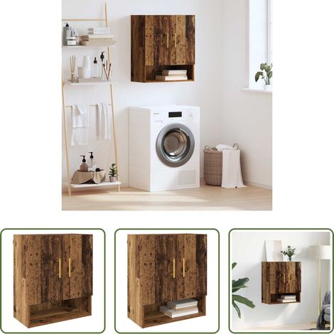 vidaXL Altholz - Wandschrank Wandmontiert Altholz 60 x 31 x 70 cm Holzwerkstoff (1/5)