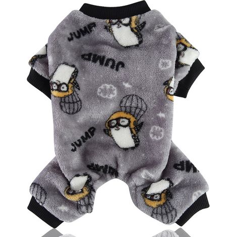 1 pull pingouin pour chien, vêtement hiver en polyester, taille S à XL, adapté chat et chien, combinaison polaire automne-hiver