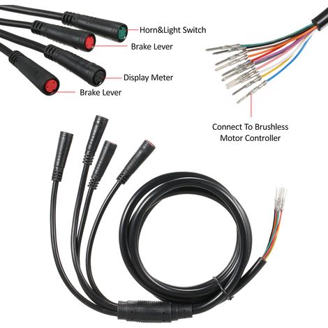 Contrôleur de moteur sans brosse de scooter électrique d'alliage d'aluminium de 48V intelligent avec le remplacement de câble d'affichage d'instrument pour 10 pouces Kugoo M4 (1/5)