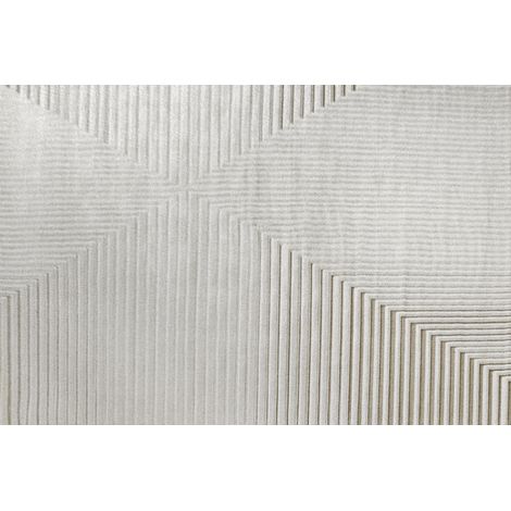 Tapis blanc écru à motifs chevrons  160 x 230 cm AMONA