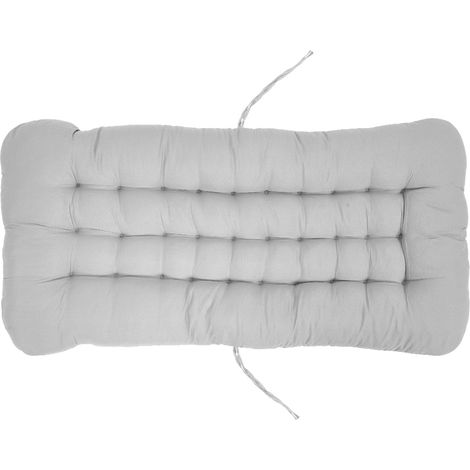 Smoke Grey Chair Cushion with Elastic and Straps, Backrest, Seat, 85cm L x 45cm W (1/5)