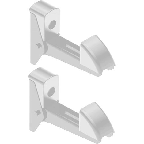 Store Menuiserie – Lot de 2 arrêts automatiques en aluminium pour volet battant – Mécanisme de verrouillage rapide – Finition blanche – Dimensions 100x24mm (1/4)