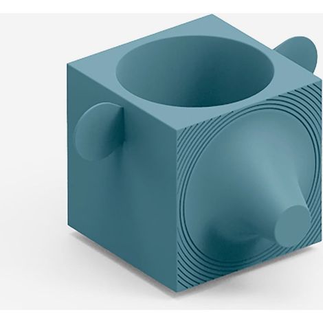 Vaso design da esterno in polietilene resistente Capo - Azzurro (1/4)