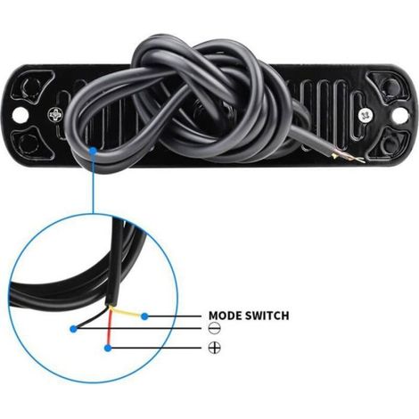 Ensemble de 2 feux stroboscopiques à LED 12-24V, barre lumineuse de signalisation d'urgence pour voiture, camion, fourgonnette, qua (1/5)