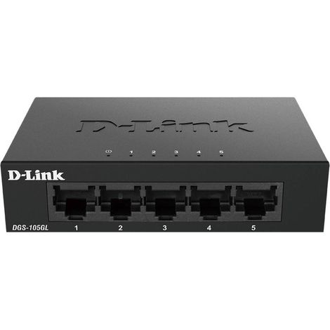 D-Link DGS-105GL/E switch di rete Non gestito Gigabit Ethernet (10/100/1000) Nero (1/5)