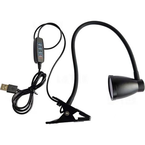 Lampe De Lecture Avec Col De Cygne Flexible - Bras Articulé 360° - Alimentation USB - Pour Lit Chambre À Coucher - 1 Pièce (1/5)