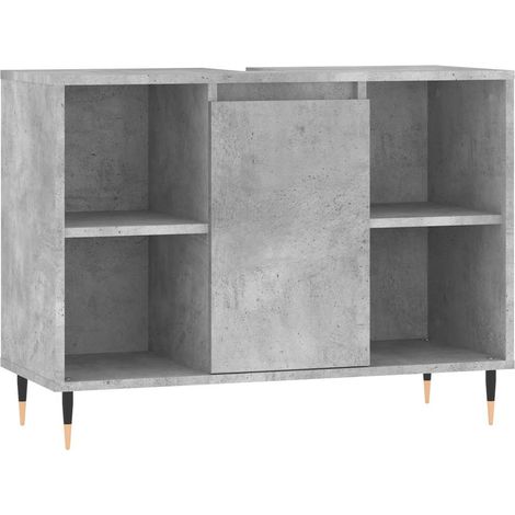 Maison Exclusive - Badschrank Betongrau 80x33x60 cm Holzwerkstoff