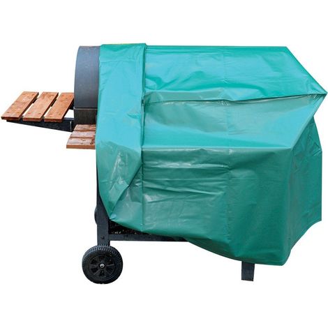 Terre Jardin – Housse de barbecue en PVC 120x70x70 cm – Résistante aux intempéries – Installation facile – Compatible barbecues à gaz et électriques