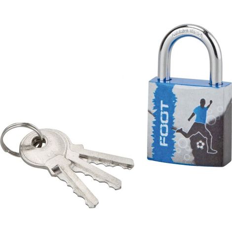 Cadenas à clé 30mm en acier massif – 3 clés plates fournies – Pour valises et casiers – Sécurisé et ludique (1/3)