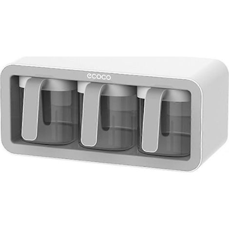 Étagère à épices murale, organiseur d'assaisonnements, accessoires de cuisine, salière, flacon d'assaisonnement (1/5)