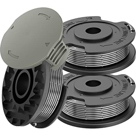 Lot de 3 bobines F016800569 avec Couvercle de Bobine de Rechange F016F05320 Compatible avec Bosch EasyGrassCut 23, EasyGrassCut 26, EasyGrassCut 18, 18-230, 18-260, 18-26