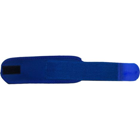 Bandage de poignet ajustable élastique pour musculation, fitness et haltérophilie (bleu) (1/5)