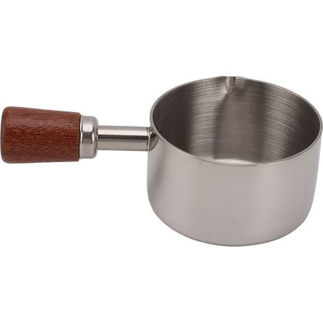 Tasse à sauce professionnelle en acier inoxydable 304 avec poignée, idéale pour la cuisine, les banquets et les pique-niques en plein air. Couleur : argent. Contenance : 60 ml. (1/5)