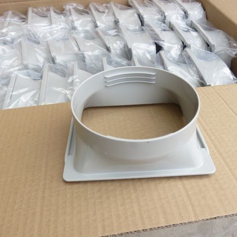 Abluftschlauch für mobile Klimaanlage, Wärmeableitungsschlauch, Flachdüsenanschluss, Entenschnabeldurchmesser 15 cm x 13 cm, Frischluftanschluss (1/5)