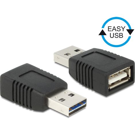 Delock adapter easy-usb 2.0-a male usb 2.0-a female