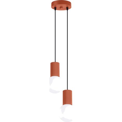 Lampade a sospensione Halo ocra rossa 15x120x15cm Sollux (1/5)