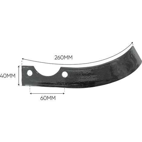 Bricoferr Cuchilla izquierda para motoazada 25 cm (1/2)