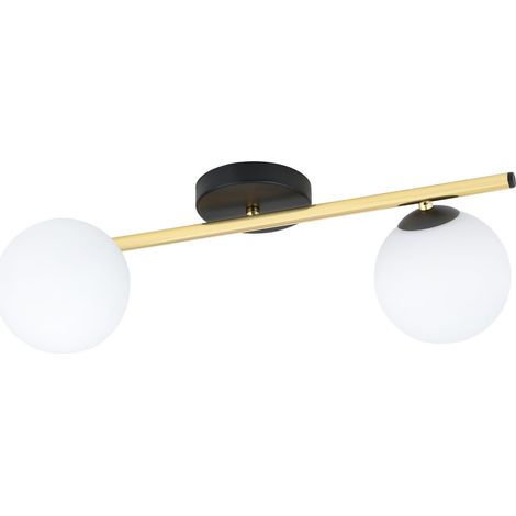 Plafonnier Emibig Splendi 2 2xE14 variateur laiton/blanc (1/5)