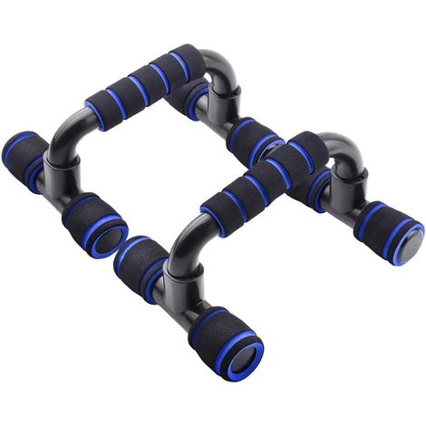 1 paire de poignées de pompes pour entraînement de force pour hommes et femmes, équipement d'exercice de gym, fitness, poignées rembourrées en mousse, structure robuste antidérapante