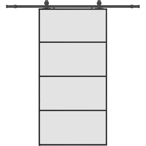 Maison Exclusive - Schiebetür mit Beschlag Schwarz 102,5x205 cm E