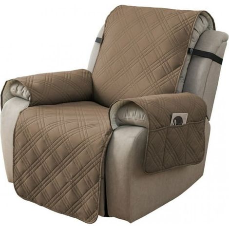 1 Housse de fauteuil inclinable, Imperméable, Antidérapante, Avec poches, Pour salon (1/5)