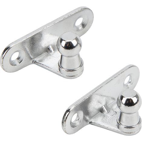 2 supports de fixation pour vérin à gaz, rotule de 10 mm, métal, universel, adaptable pour coffre et capot moteur (1/5)